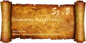 Szekeres Balázs névjegykártya